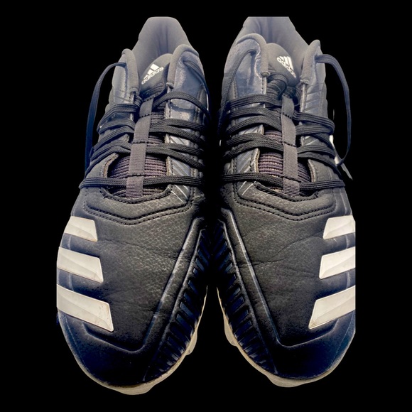 Adidas Adizero Afterburner Black/White Baseball Shoes - Picture 1 of 6